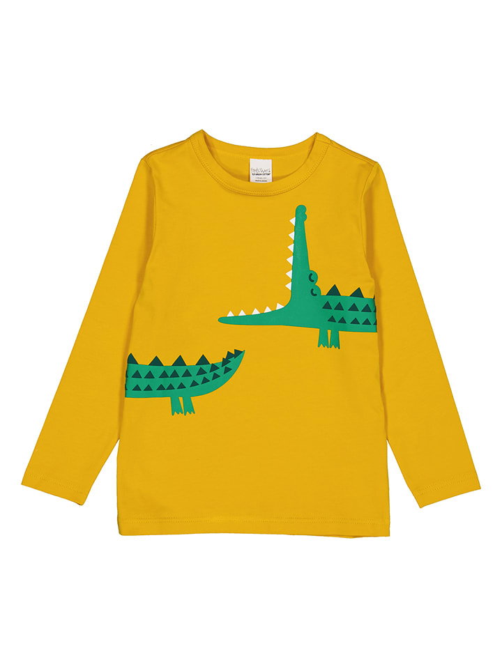 Freds World by GREEN COTTON Koszulka "Croco" w kolorze żółtym