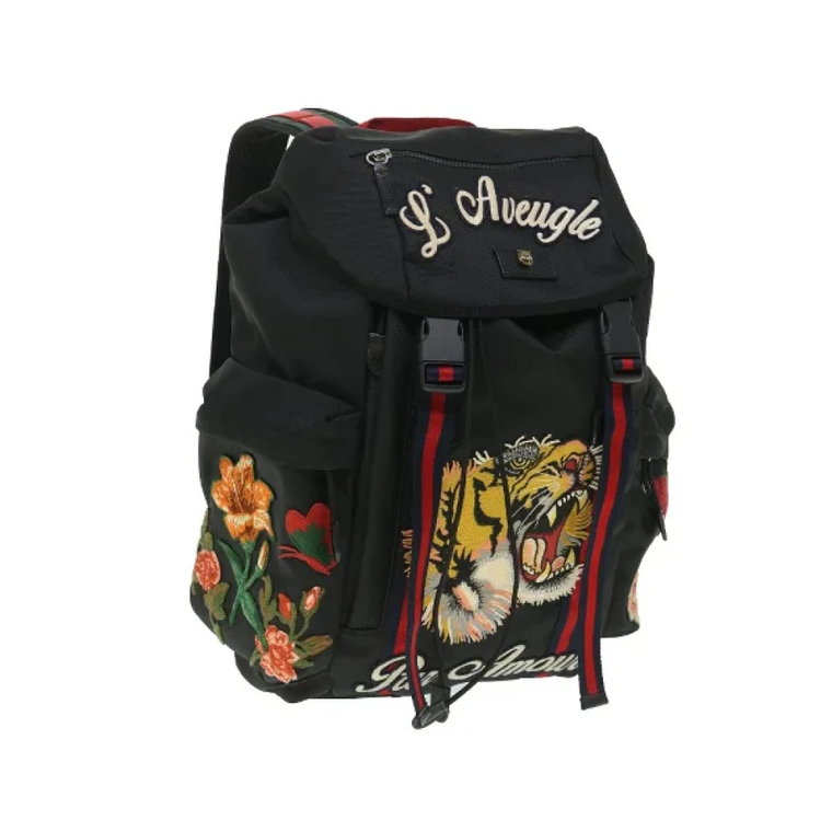 Pre-owned Nylon backpacks Gucci Vintage