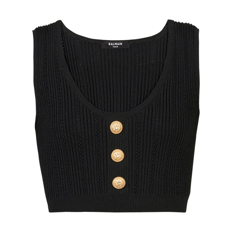 Eco-designed knit crop top Balmain