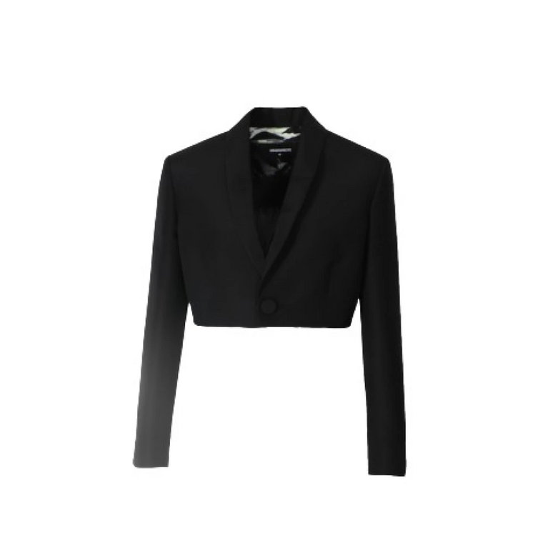 Elegancki Noir Crop Blazer Dsquared2