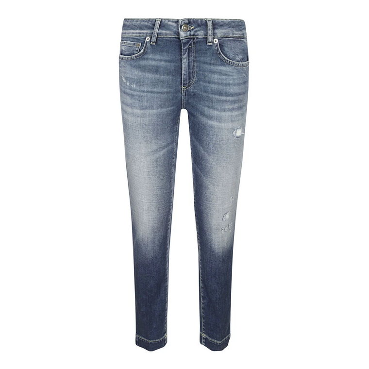 Niebieskie Spodnie Slim-Fit Ss23 Dondup
