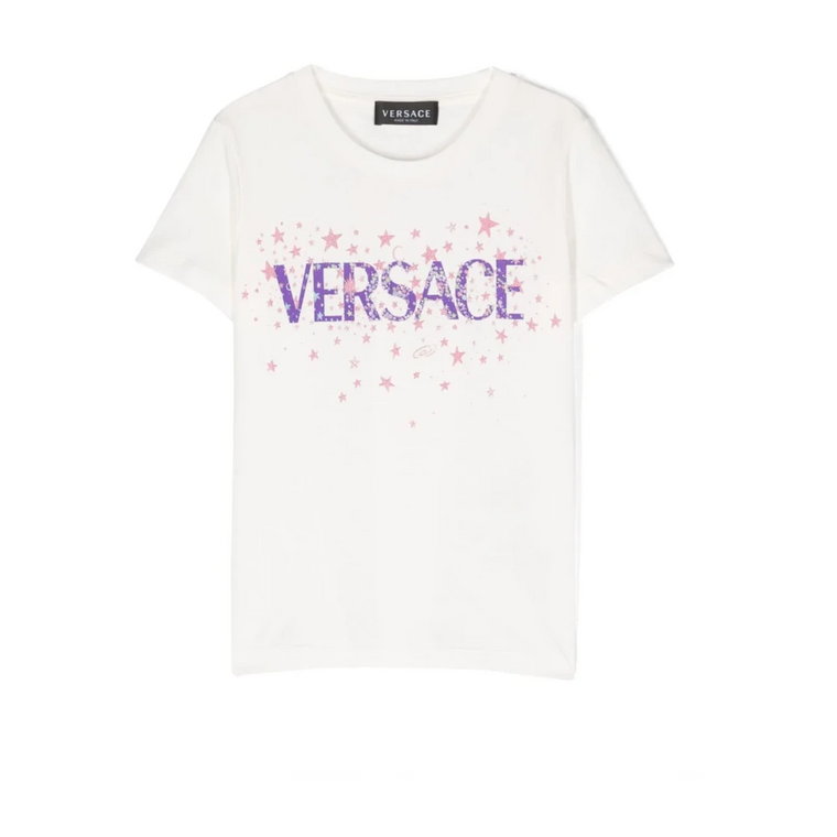 Koszulki i Pola dla Dzieci z Brokatowym Ozdobieniem Versace