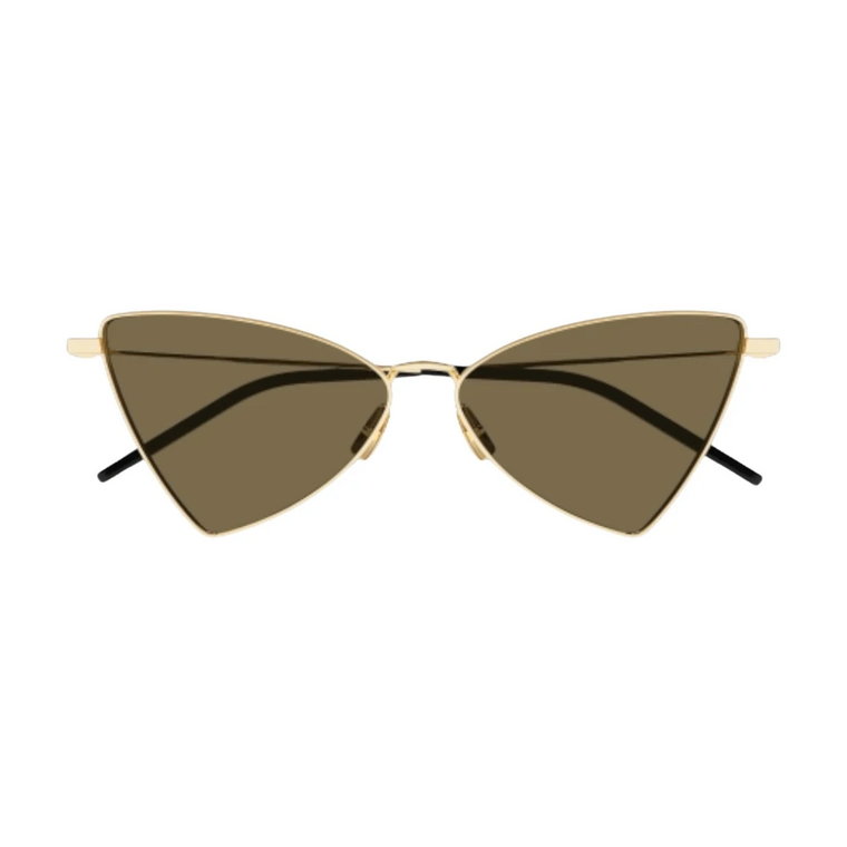 Złoto-brązowe Okulary Motylkowe Saint Laurent