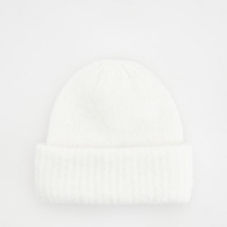 Reserved - Czapka beanie - złamana biel