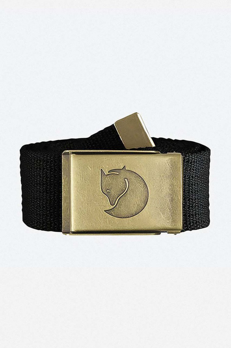 Fjallraven pasek Pasek Fjallraven Canvas Brass Belt F77297 550 kolor czarny F77297.550-550