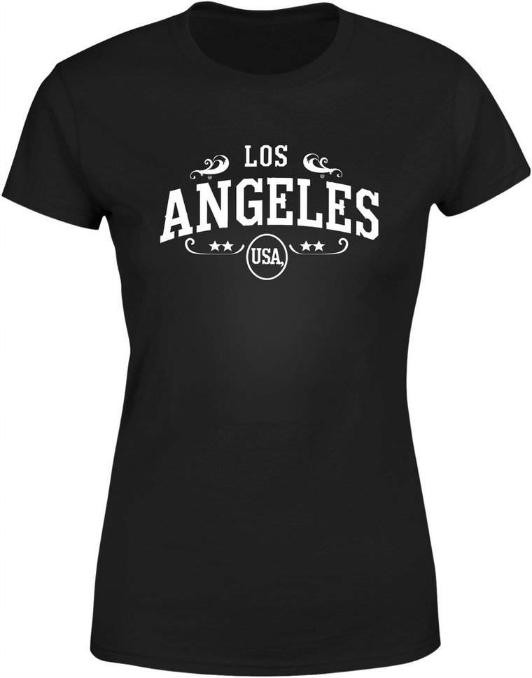 Koszulka damska z nadrukiem Los Angeles USA - styl modny miejski T-shirt