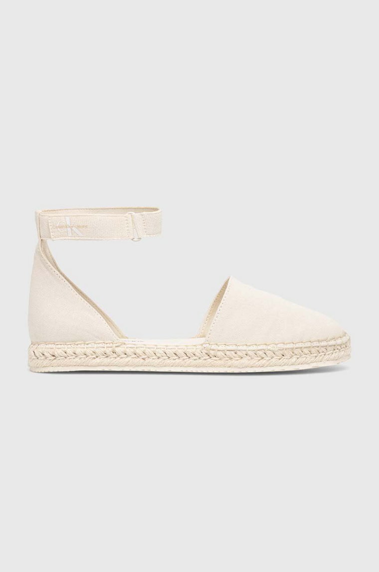 Calvin Klein Jeans espadryle ANKLE ESPADRILLE BTW kolor beżowy YW0YW01027 YW0YW01027