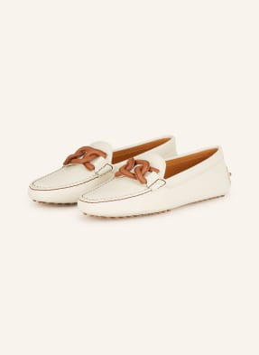 Tod's Mokasyny Gommini Catena weiss