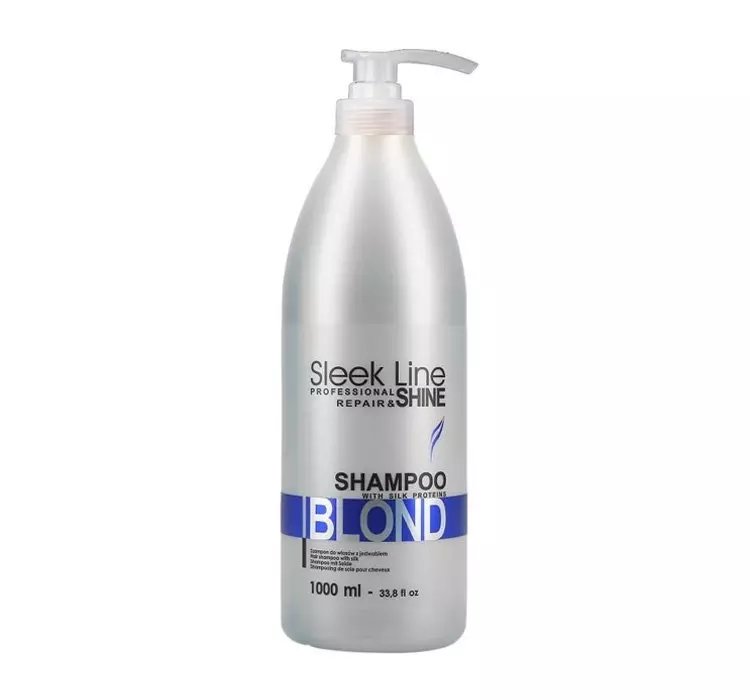 STAPIZ SLEEK LINE BLOND SZAMPON DO WŁOSÓW BLOND SIWYCH I ROZJAŚNIANYCH Z JEDWABIEM 1L