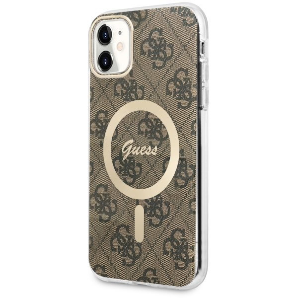 Guess GUHMN61H4STW iPhone 11 6.1" brązowy/brown hardcase 4G MagSafe