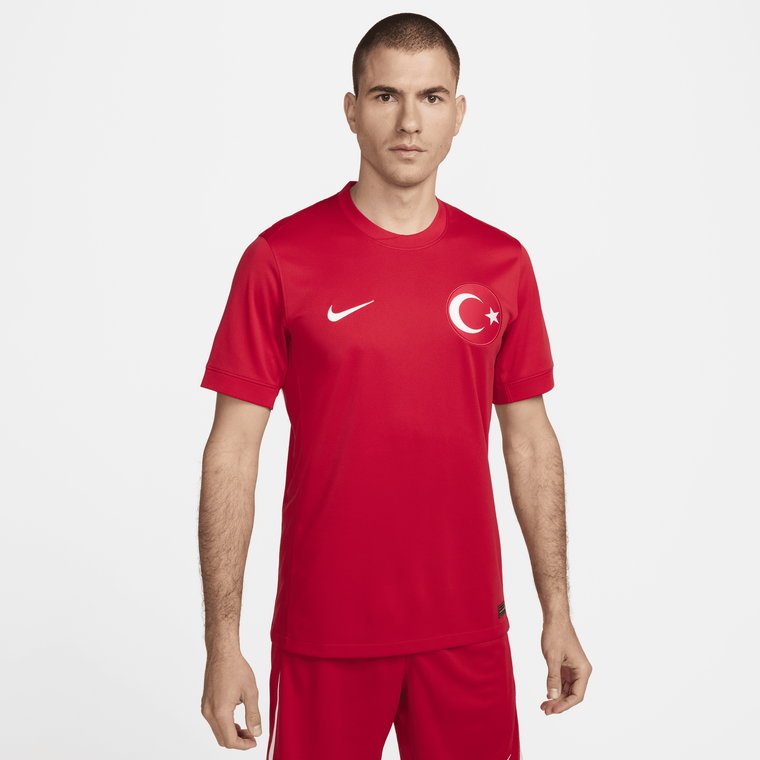 Męska koszulka piłkarska Nike Dri-FIT Turcja Stadium 2024/25 (wersja wyjazdowa) (replika) - Czerwony