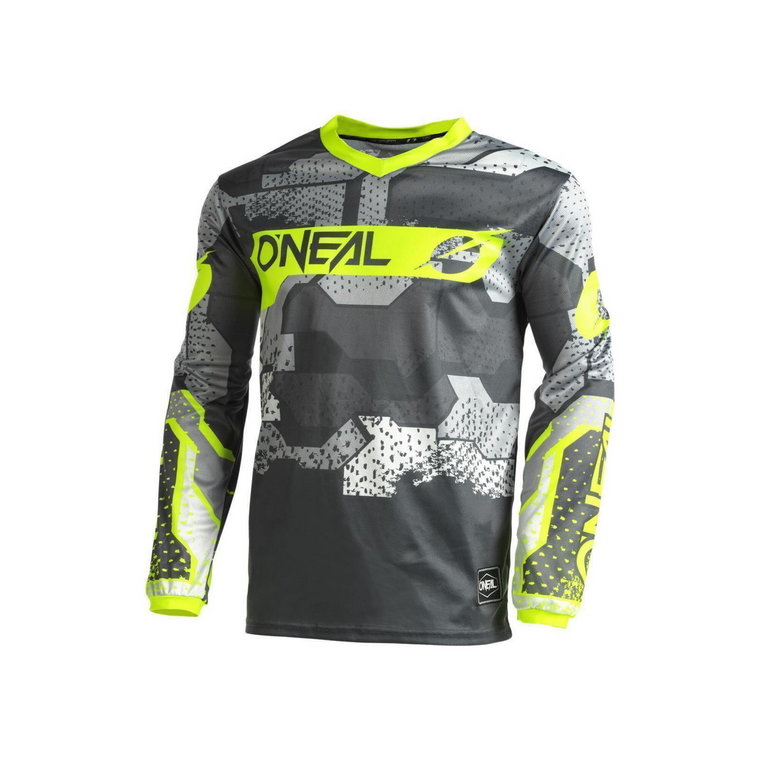 Dziecięcy Jersey MTB O'neal CAMO V.22 gray/neon yellow