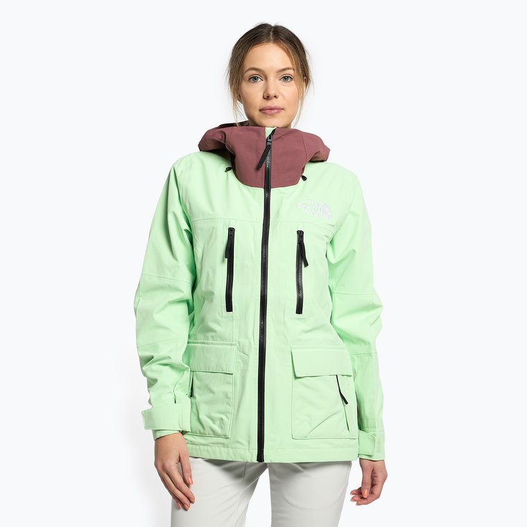 Kurtka snowboardowa damska The North Face Dragline patina green/wild ginger