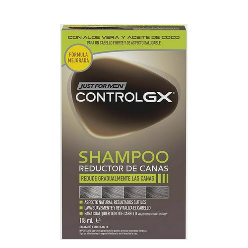 Szampon zapobiegający siwieniu włosów Just For Men Control Gx Grey Hair Reducing Shampoo 118 ml (8413853486006). Szampony