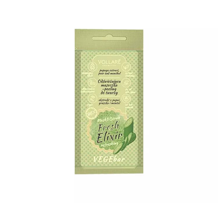 VERONA VOLLARE VEGEBAR ODŚWIEŻAJĄCA MASECZKA-PEELING DO TWARZY FRESH ELIXIR 8ML