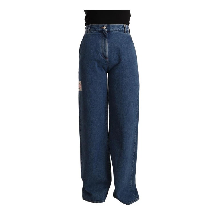 Klasyczne Niebieskie Boot Cut Jeansy Gcds