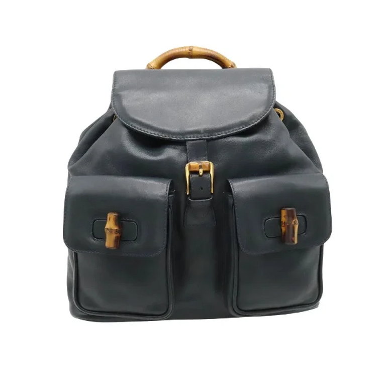 Pre-owned Leather backpacks Gucci Vintage