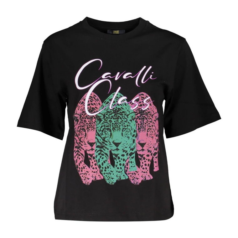 Black Cotton Tops &amp; T-Shirt Cavalli Class