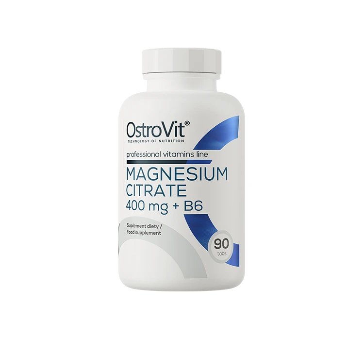 OstroVit Cytrynian Magnezu 400 mg + B6 suplement diety 90 tabletek