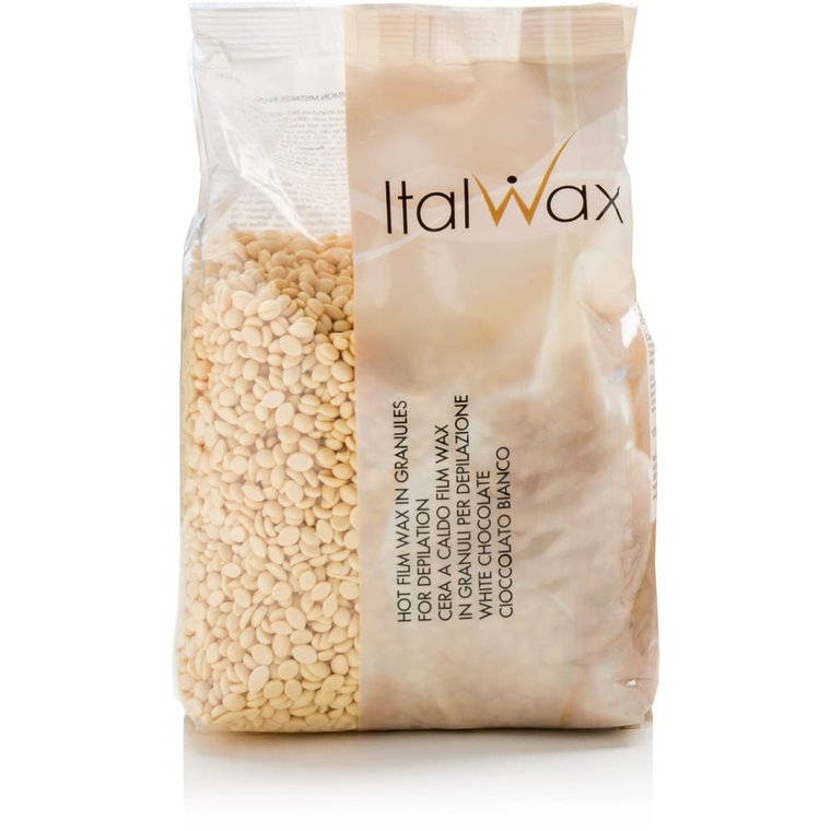 ItalWax White Chocolate Film Wax - wosk twardy w granulkach do depilacji bezpaskowej niskotemperaturowy 500 gram