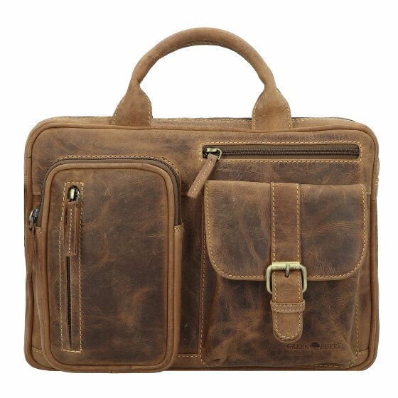 Greenburry Vintage Briefcase Leather 33 cm Komora na laptopa brown