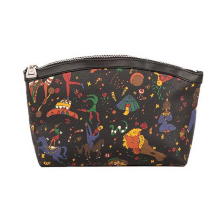 Czarna Clutch z Magic Circus Print Guidi