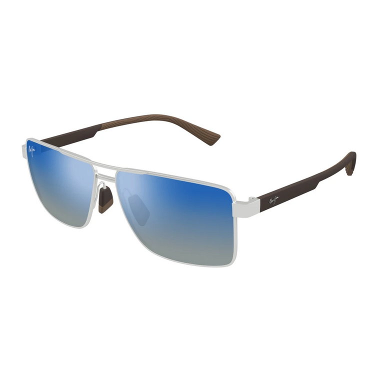 Piha Dbs621-17 Matte Silver w/Brown Sunglasses Maui Jim