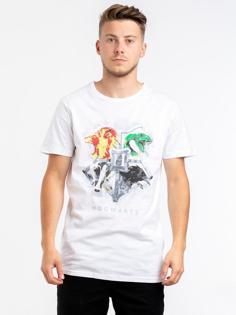 MC404 Hogwarts Emblem Tee White