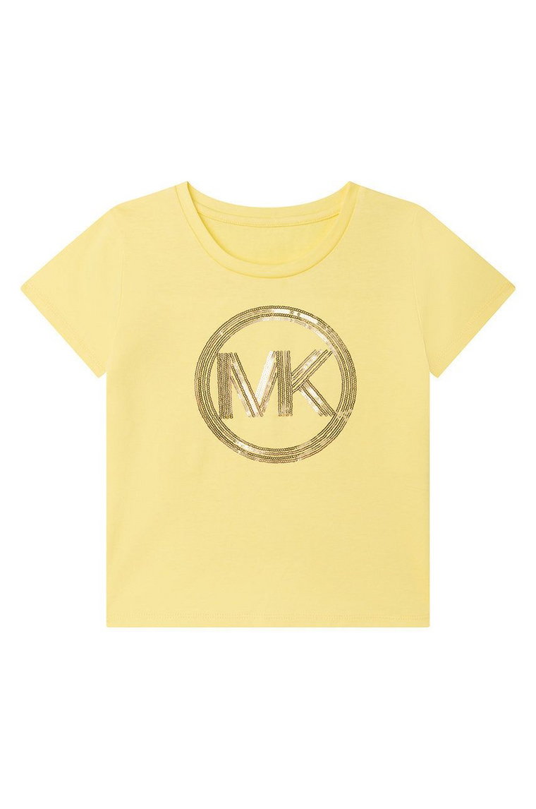 Michael Kors t-shirt bawełniany dziecięcy R15113.102.108 kolor żółty
