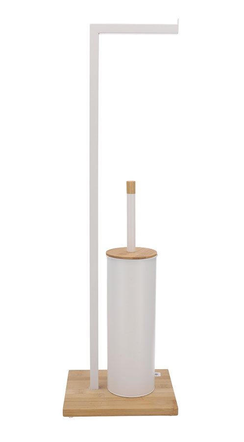 Biały loftowy stojak do papieru toaletowego - Onix
