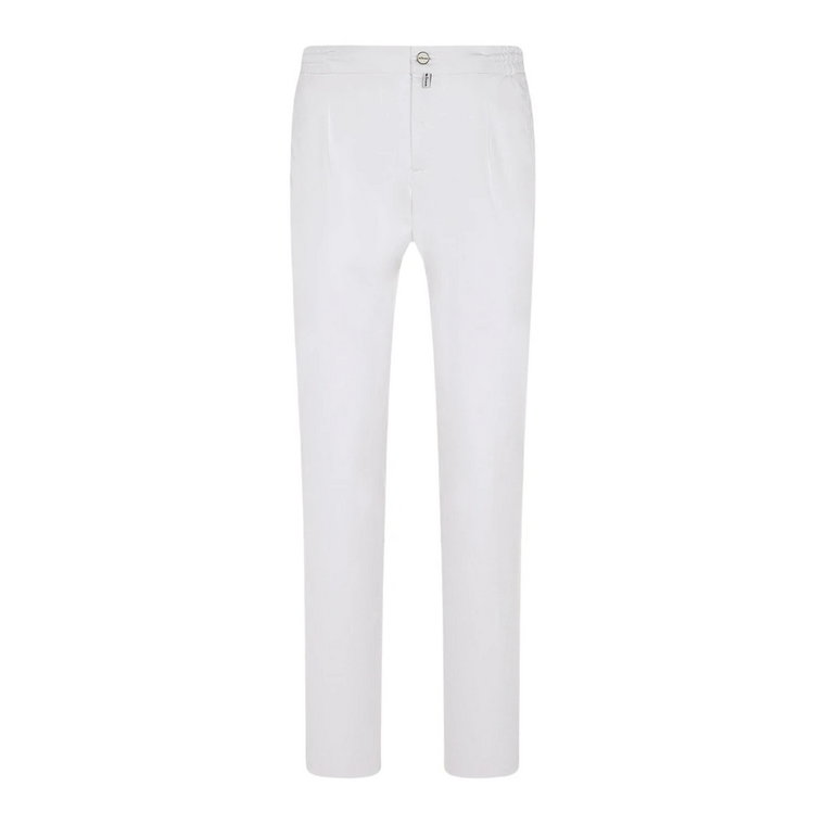 Białe bawełniane spodnie w stylu jogger Kiton