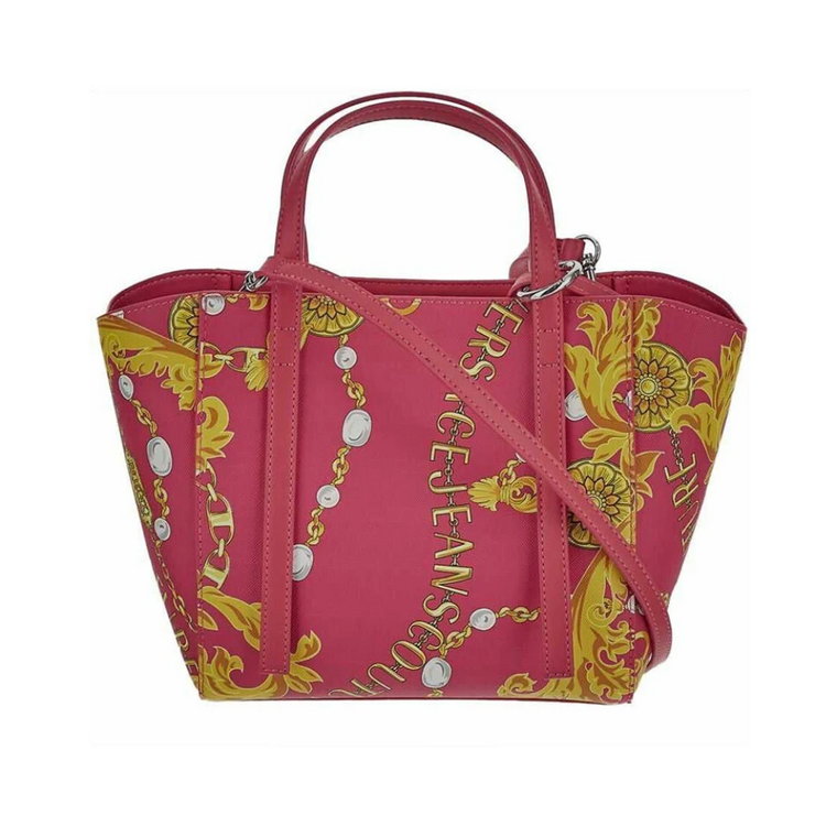Syntetyczna torba na zakupy z odpinanym paskiem Versace