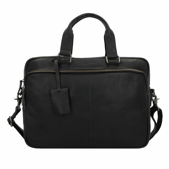 Burkely Antique Avery Briefcase Leather 40 cm Komora na laptopa black