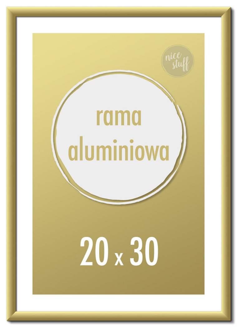 Ramka na zdjęcia 20x30 cm Ramki aluminiowe 30x20 cm złota