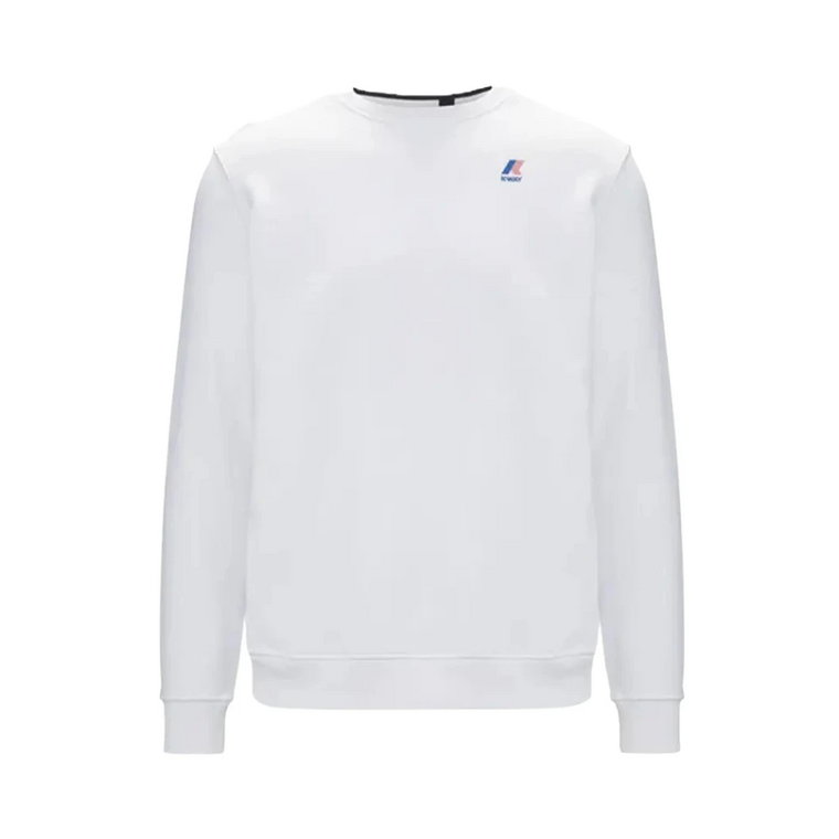 001 White Felpa Sweatshirt - Nowoczesny styl męski K-Way