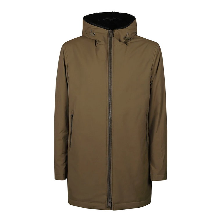 7793 Verde/Nero Keystone Parka dla Mężczyzn Herno