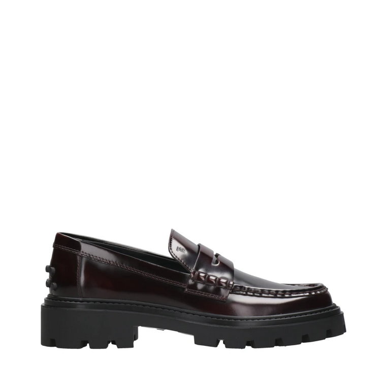 Bordeaux Skórzane Mokasyny Tod's