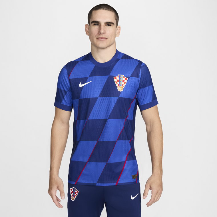 Męska koszulka piłkarska z krótkim rękawem Authentic Nike Dri-FIT ADV Chorwacja Match 2024/25 (wersja wyjazdowa) - Niebieski
