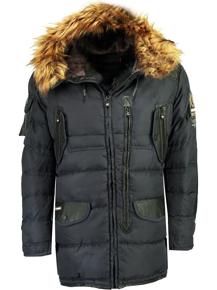 Geographical Norway Parka zimowa "Biphone" w kolorze granatowym