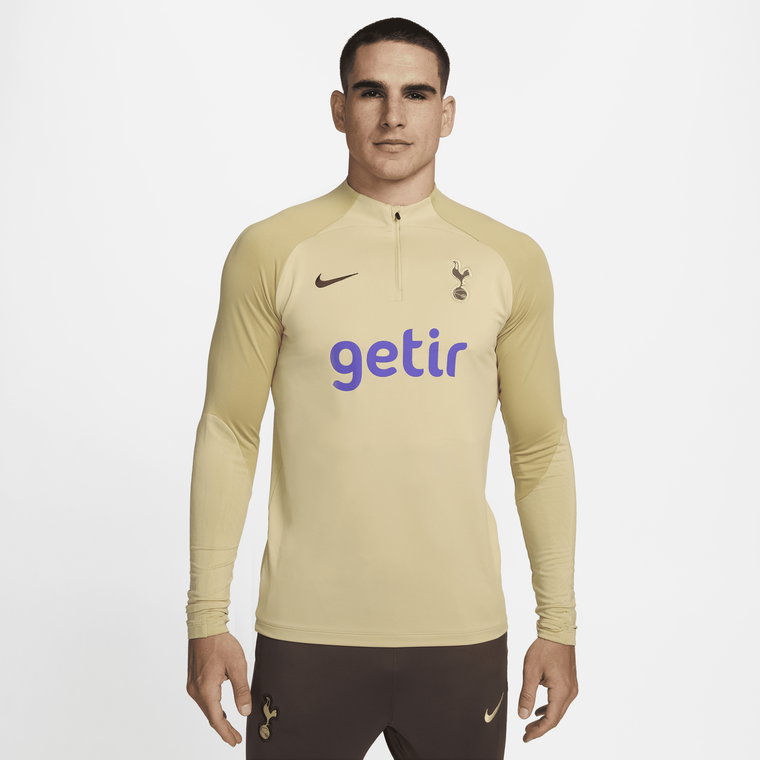 Męska treningowa koszulka piłkarska z dzianiny Nike Dri-FIT Tottenham Hotspur Strike (wersja trzecia) - Brązowy