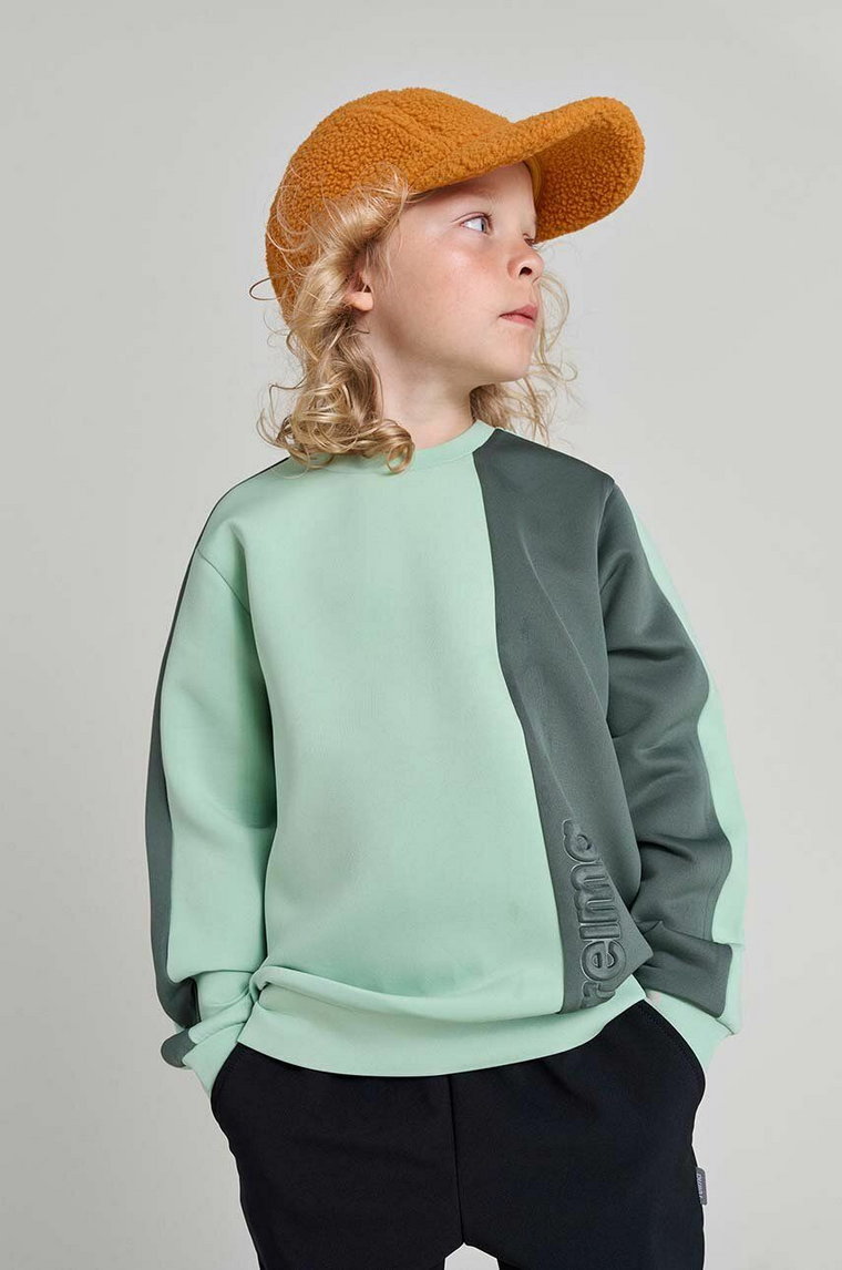 Reima bluza dziecięca Letkein kolor zielony wzorzysta