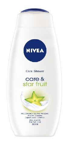 Nivea, Care & Star Fruit, żel pod prysznic, 500 ml