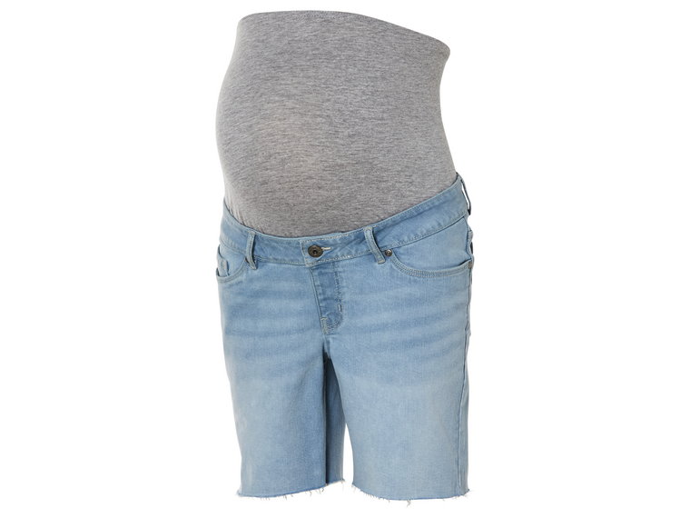 esmara Szorty jeansowe damskie ciążowe z bawełną (34, Jasnoniebieski)