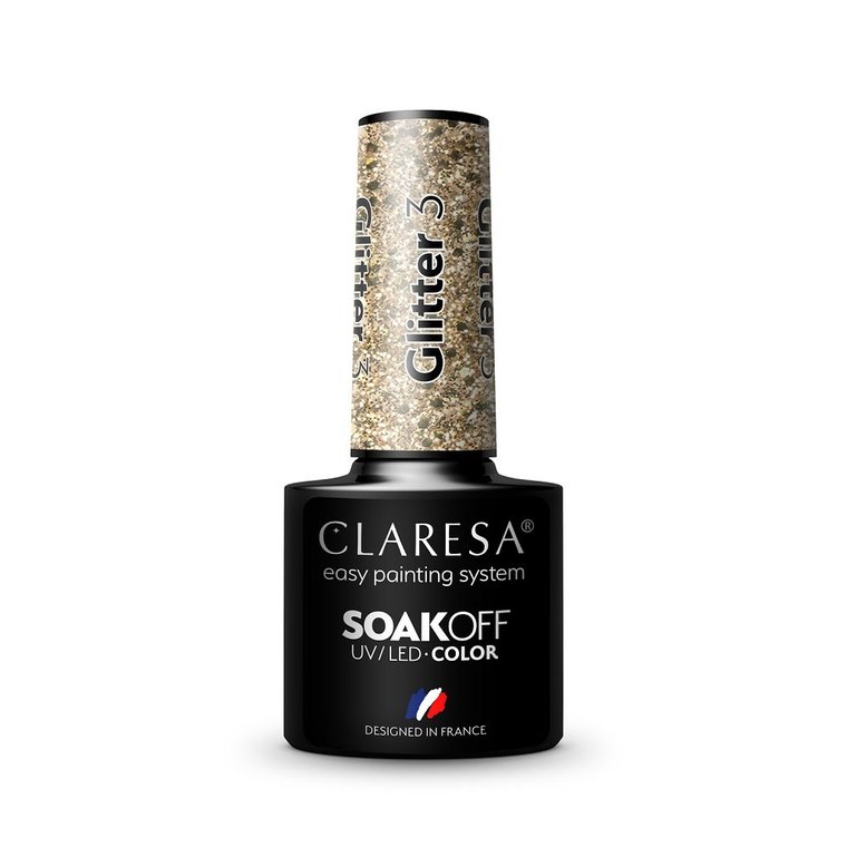 Claresa, Glitter, lakier hybrydowy 3, 5 ml