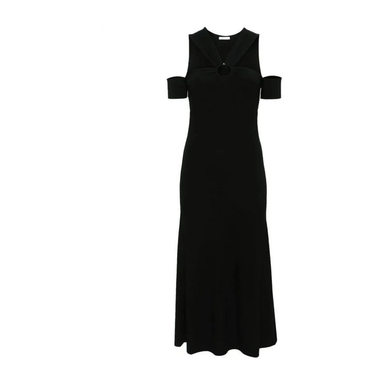 Elegancka Czarna Sukienka K103 Nero Patrizia Pepe