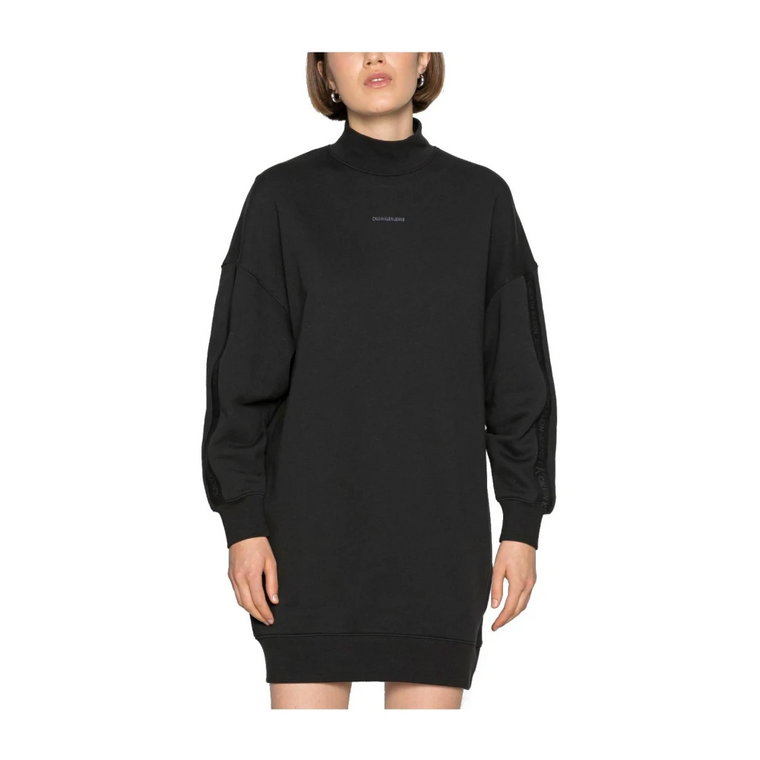 logo trim mockeck dress Calvin Klein