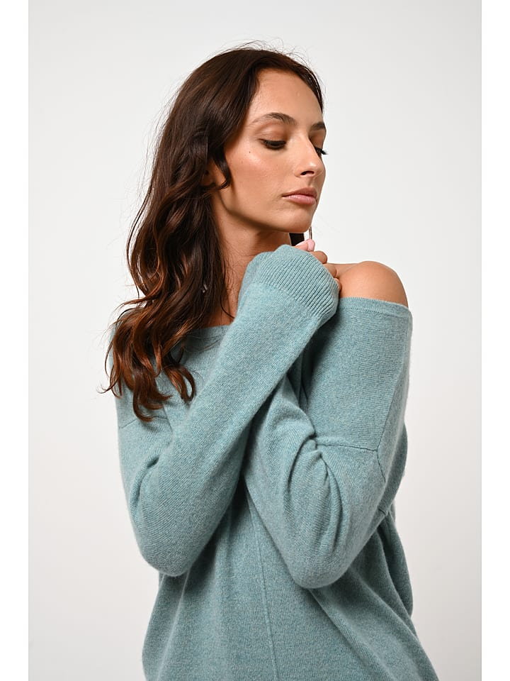 AUTHENTIC CASHMERE Kaszmirowy sweter "Faraut" w kolorze miętowym