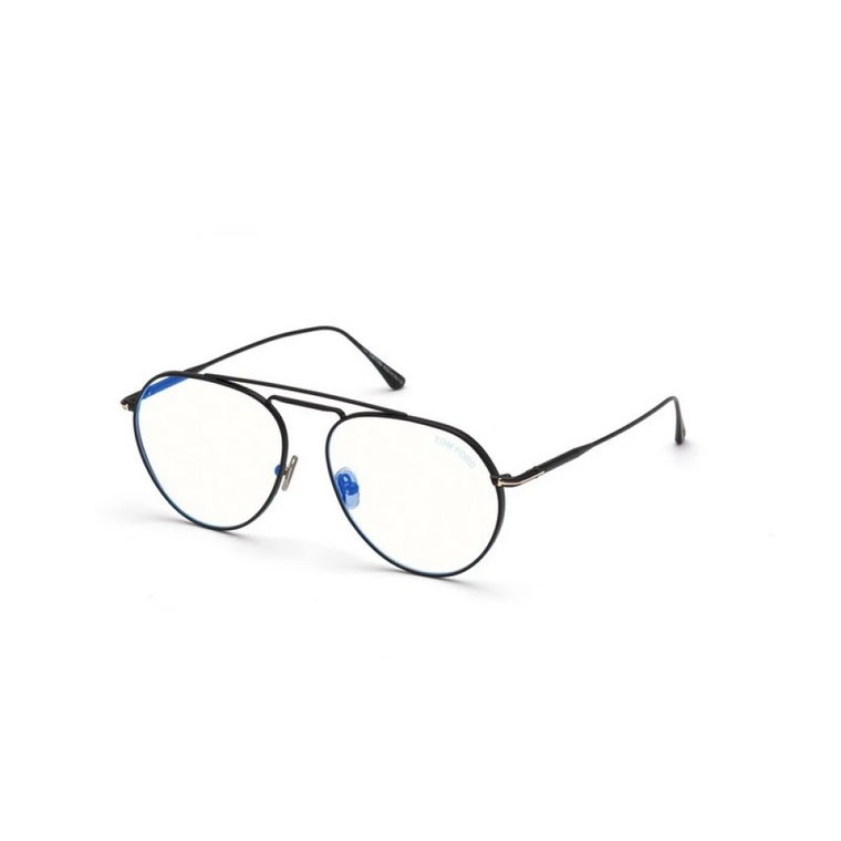 Eleganckie matowe czarne okulary męskie Tom Ford