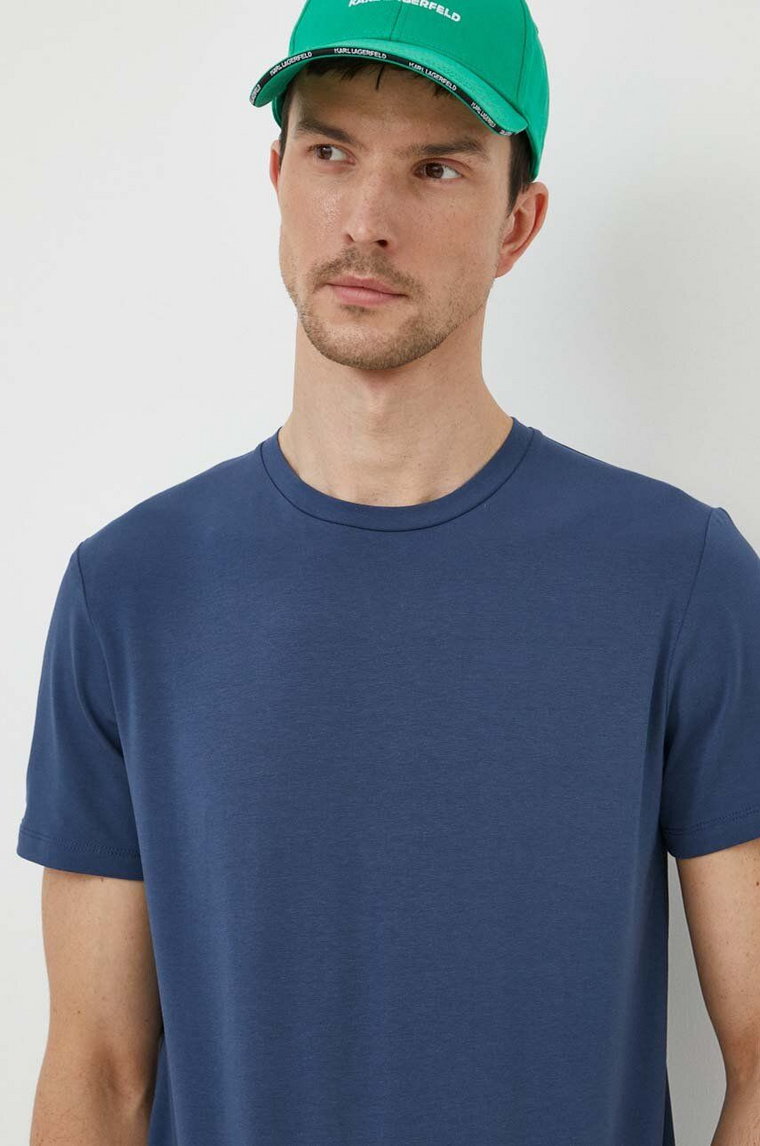 Geox t-shirt M4510K-T3098 M T-SHIRT męski kolor niebieski gładki