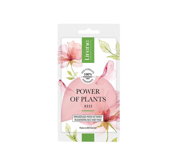 LIRENE POWER OF PLANTS RÓŻA ODMŁADZAJĄCA MASKA DO TWARZY 17G